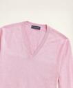 Brooks Brothers Men's Big & Tall Supima Cotton V-Neck Sweater | Pink Heather