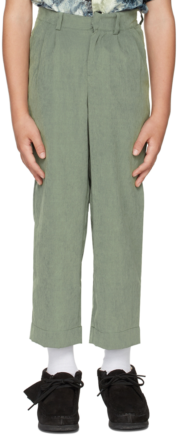 kids green trousers