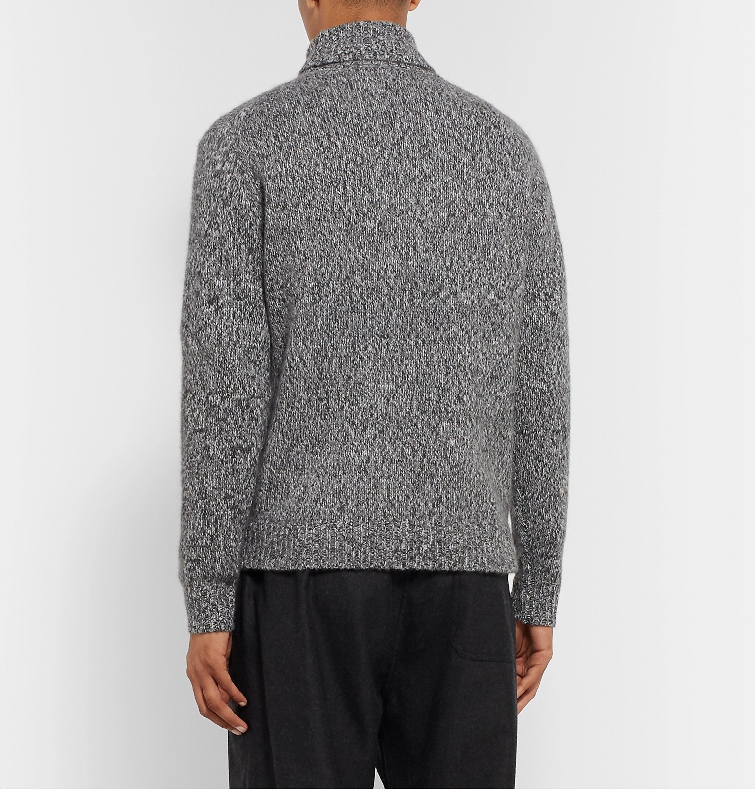 Beams Plus - Mélange Cashmere Rollneck Sweater - Gray Beams Plus