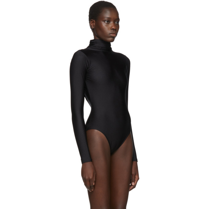 black turtleneck full bodysuit