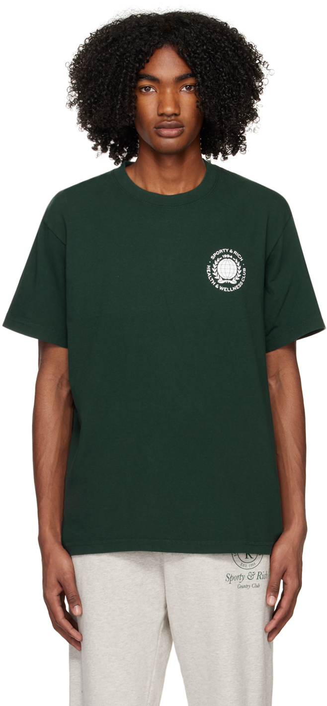 Sporty & Rich Green Global TShirt Sporty & Rich