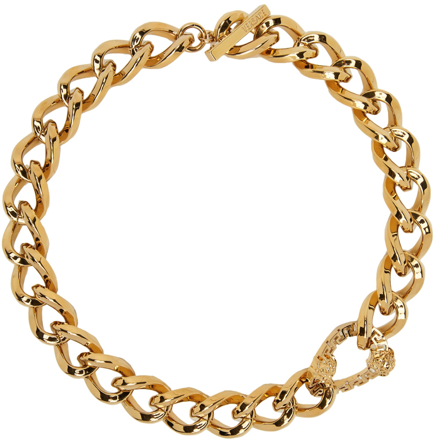 Versace Gold Greca Chain Necklace Versace