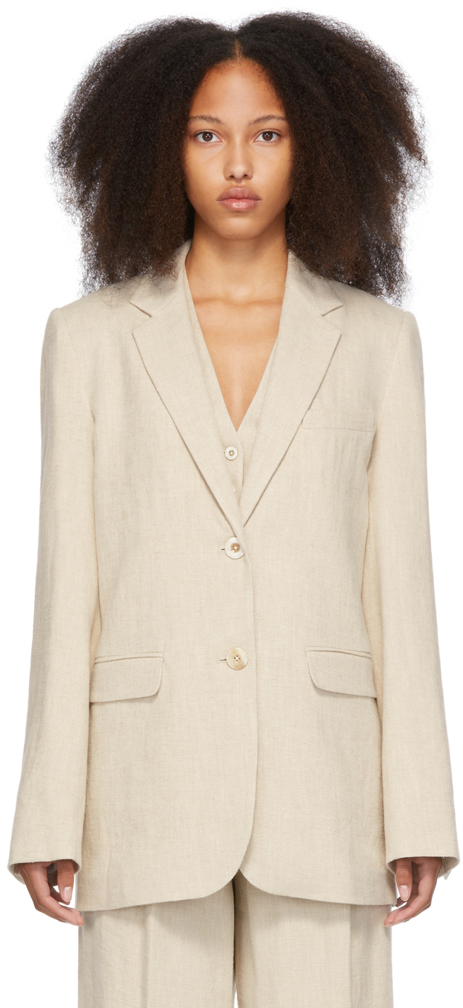 beige blazer oversized