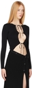 Aya Muse SSENSE Exclusive Black Knit Forio Bodysuit