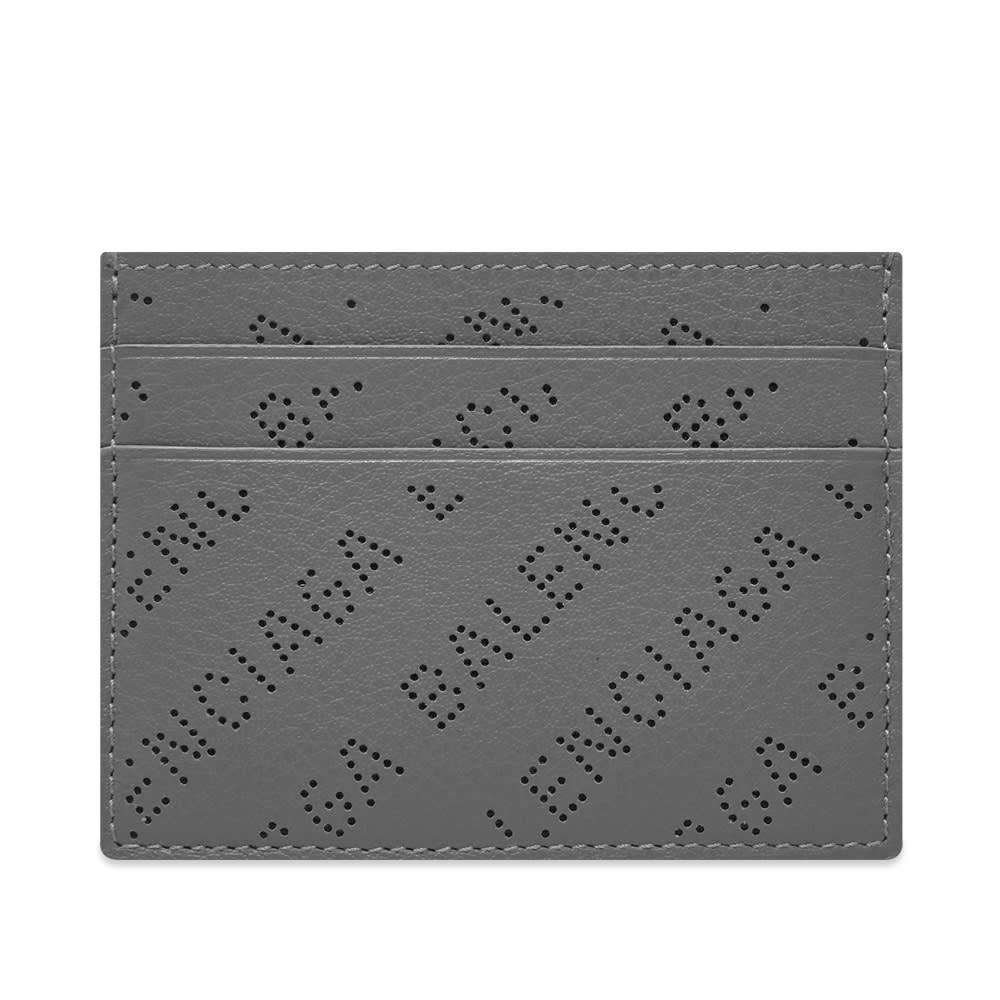 Balenciaga Perforated Logo Leather Card Holder Balenciaga