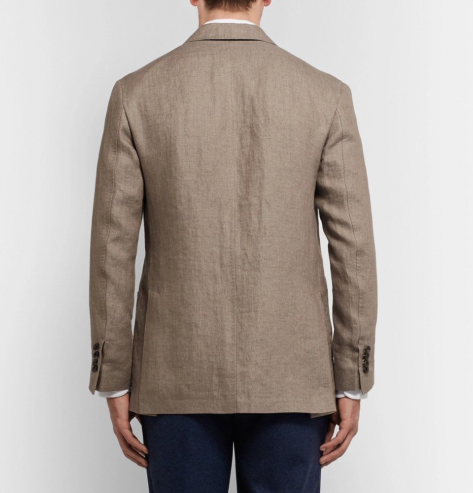 Rubinacci - Unstructured Linen Blazer - Men - Brown Rubinacci