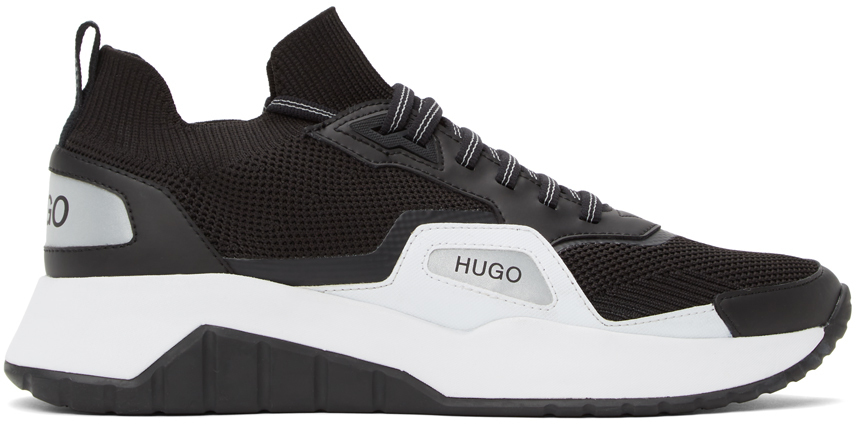 getuige Wig Lach Hugo Black Knit Atom Sneakers Hugo Boss