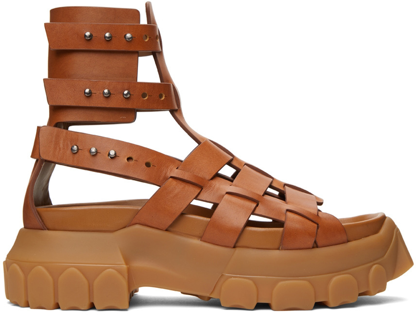 Photo: Rick Owens Tan Hiking Tractor Sandals