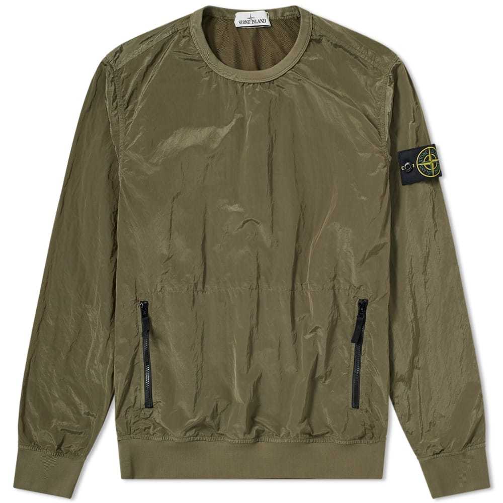 stone island nylon crew neck sweatshirt