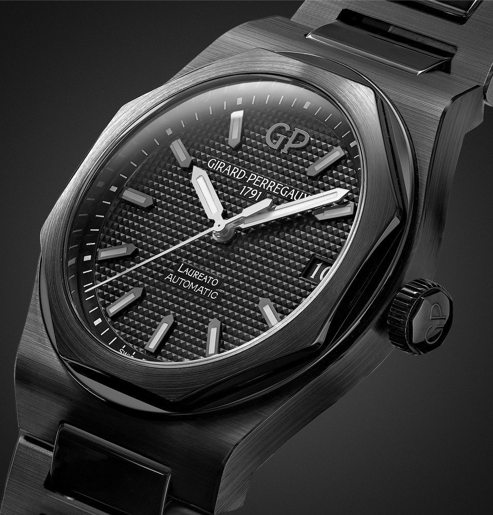 GirardPerregaux Laureato Automatic 42mm Ceramic Watch Black Girard