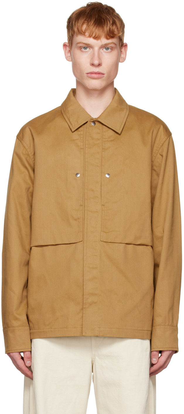 Jil Sander Tan Press-Stud Denim Jacket Jil Sander