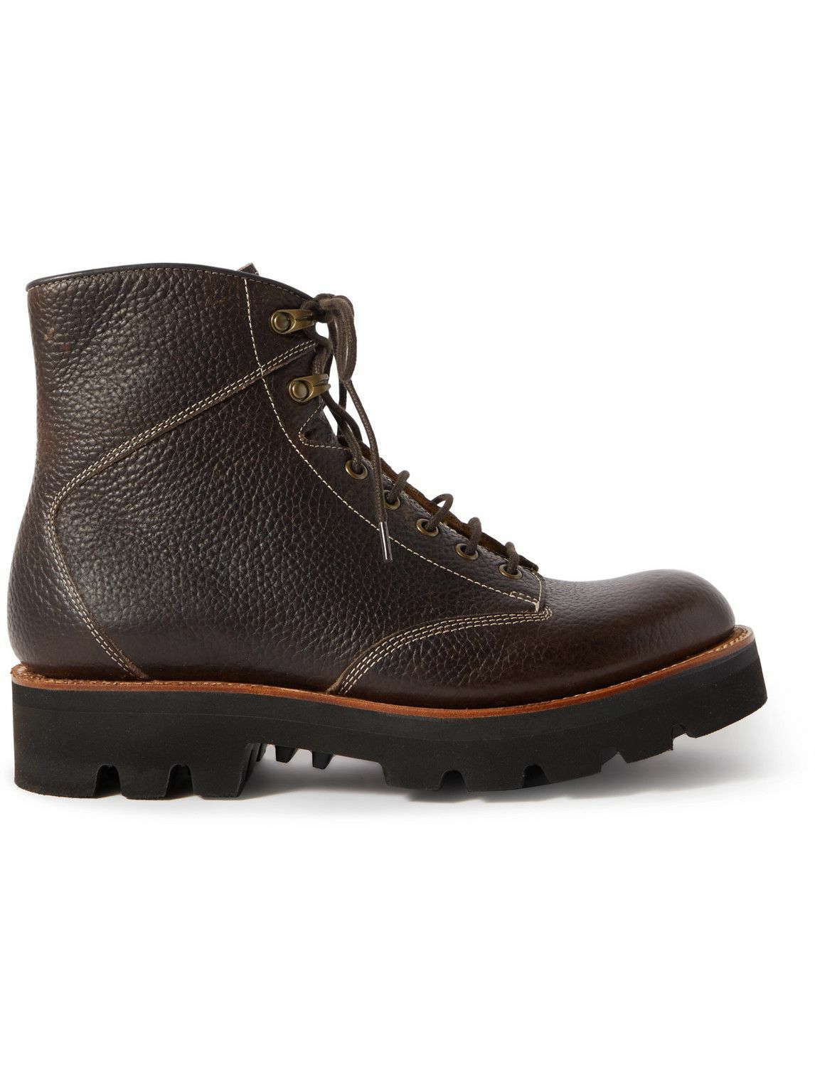 Grenson Emmett FullGrain Leather Boots Brown Grenson
