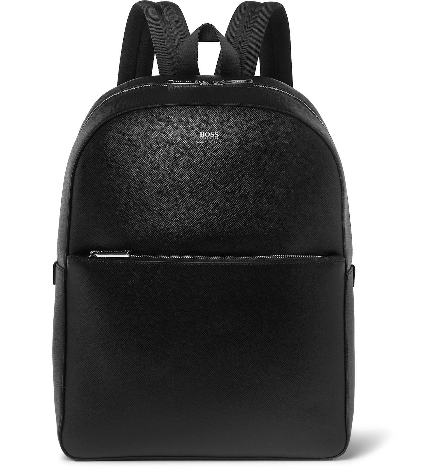 boss leather backpack