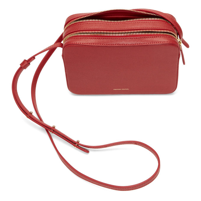 Mansur Gavriel Red Double Zip Crossbody Bag Mansur Gavriel