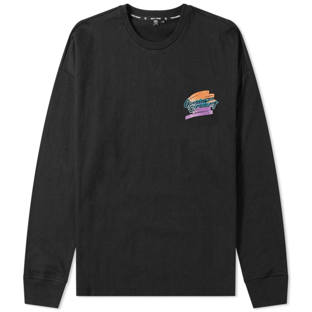 Opening Ceremony Long Sleeve Rugby Tee Black Multi Opening Ceremony