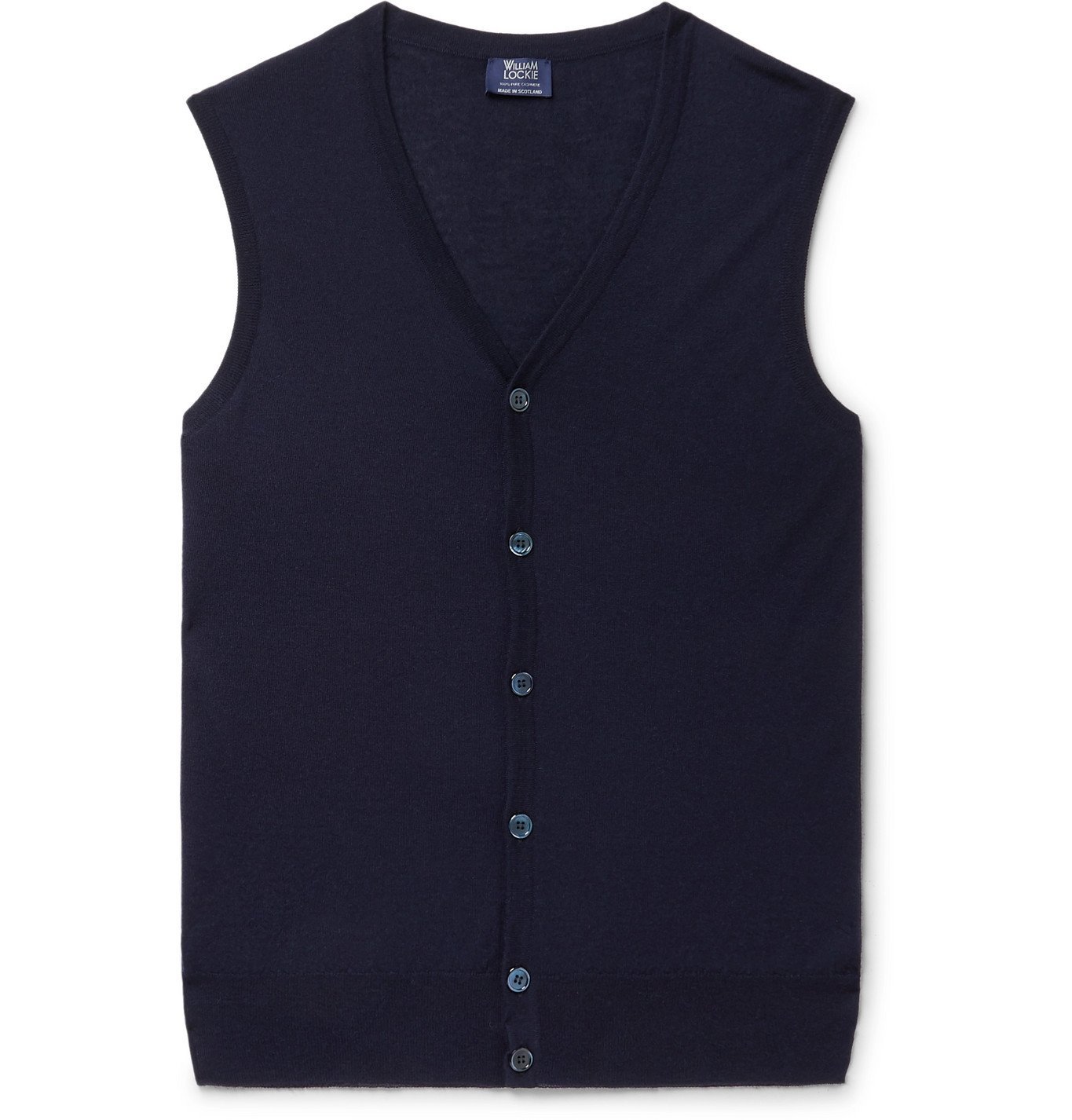 William Lockie - Cashmere Sweater Vest - Blue William Lockie