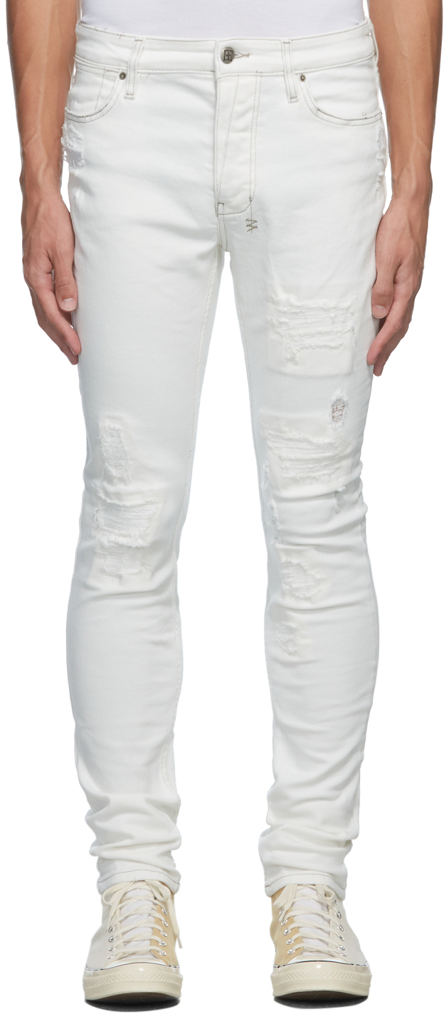 Ksubi White Trashed Ivory Van Winkle 