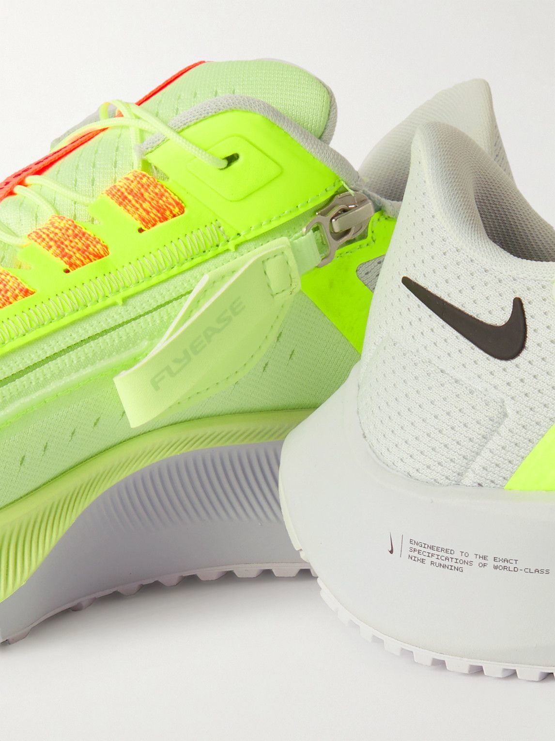 Nike Running - Nike Air Zoom Pegasus 38 FlyEase Leather-Trimmed