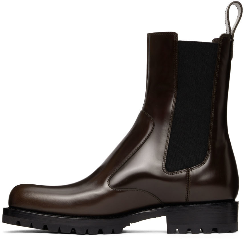 polished leather chelsea boots