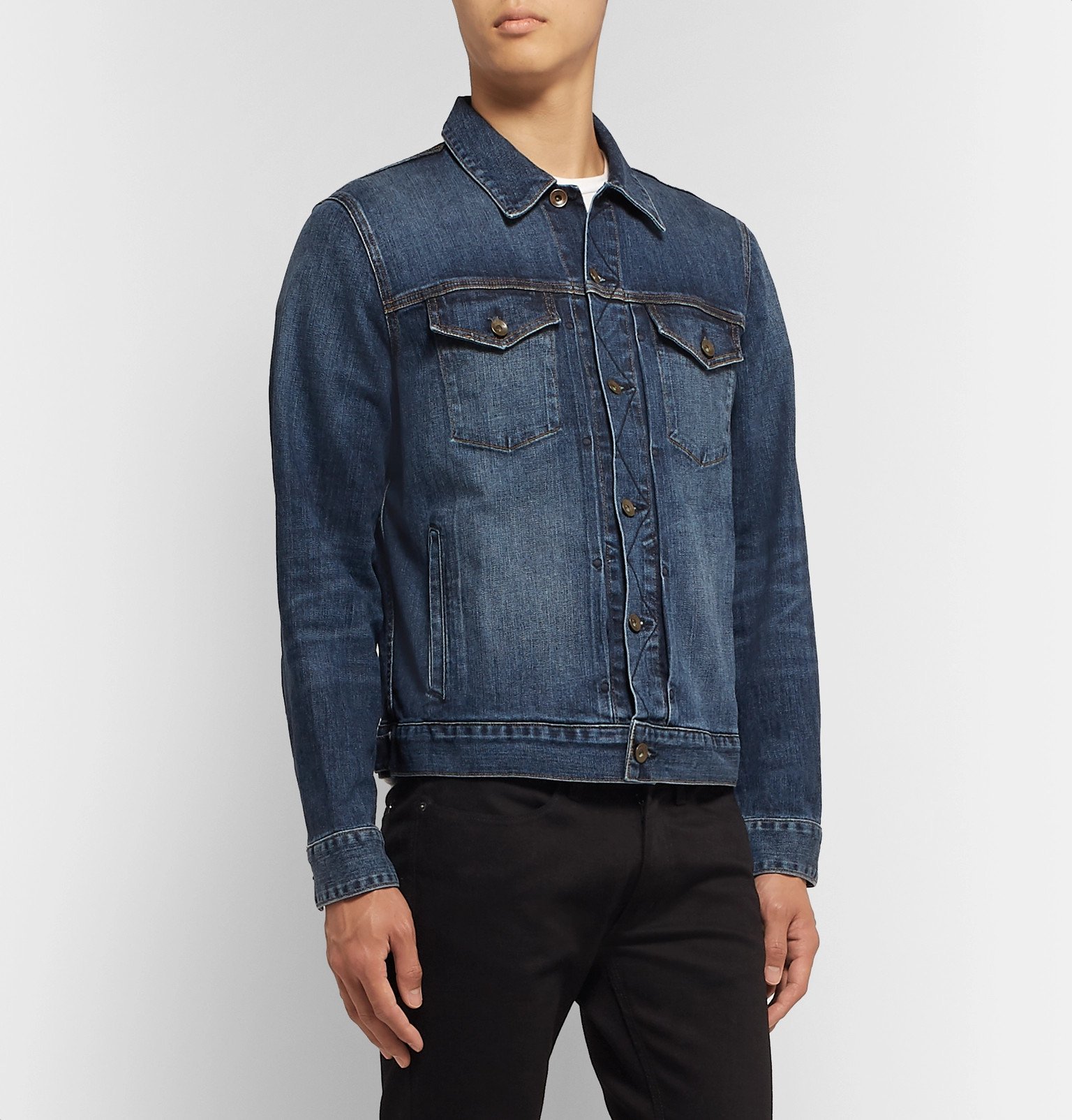 rag & bone - Definitive Stretch-Denim Jacket - Blue Rag and Bone