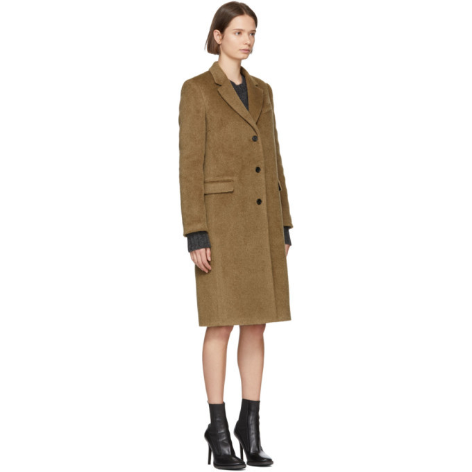 Jil Sander Navy Brown Wool and Mohair Overcoat Jil Sander Navy