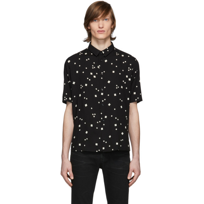 saint laurent square print shirt