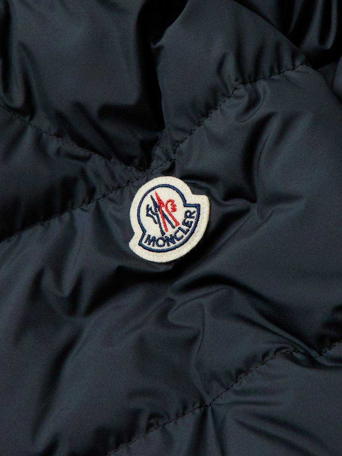 Moncler - Cardere Logo-Print Quilted Shell Hooded Down Jacket - Black ...