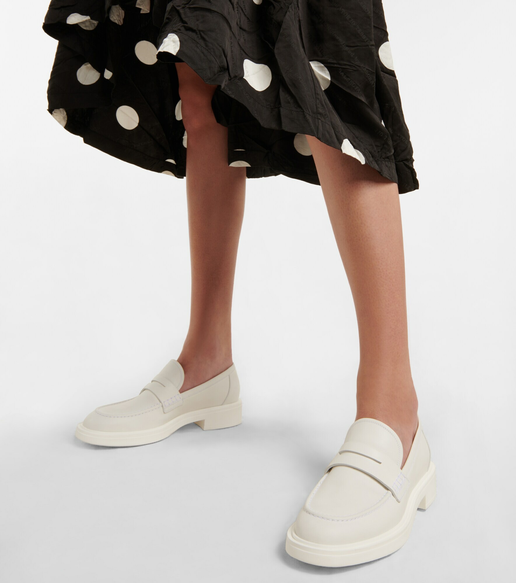 gianvito rossi leather loafers