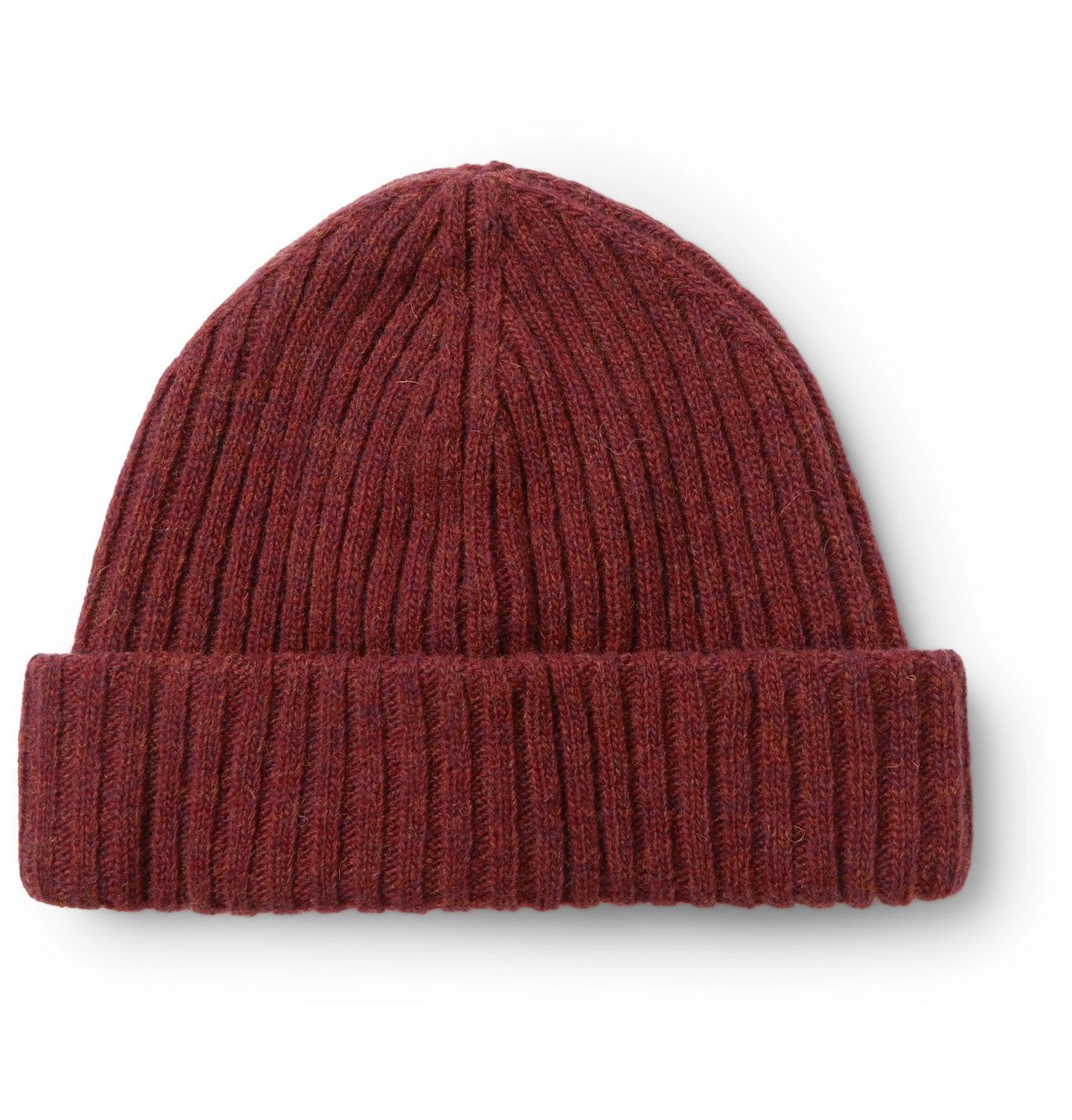 Oliver Spencer - Ribbed Wool-Blend Beanie - Red