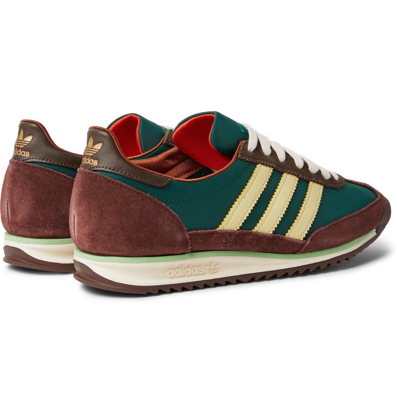 adidas Consortium - Wales Bonner SL72 Shell, Leather and Suede Sneakers