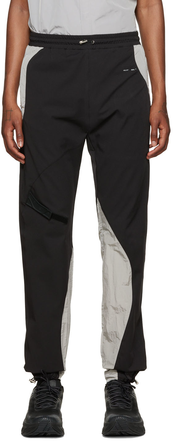 HELIOT EMIL Black Paneled Track Pants Heliot Emil