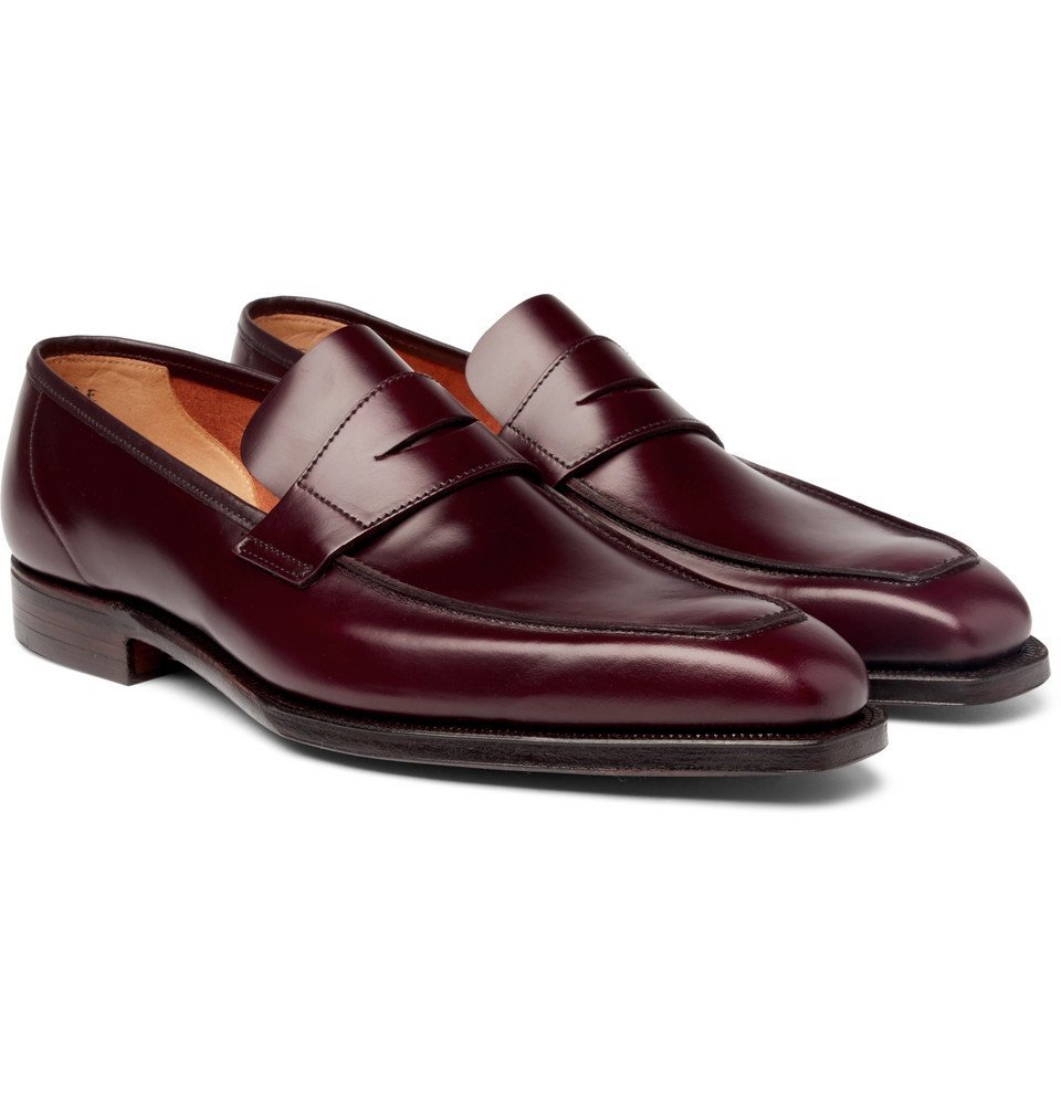 penny loafers men burgundy