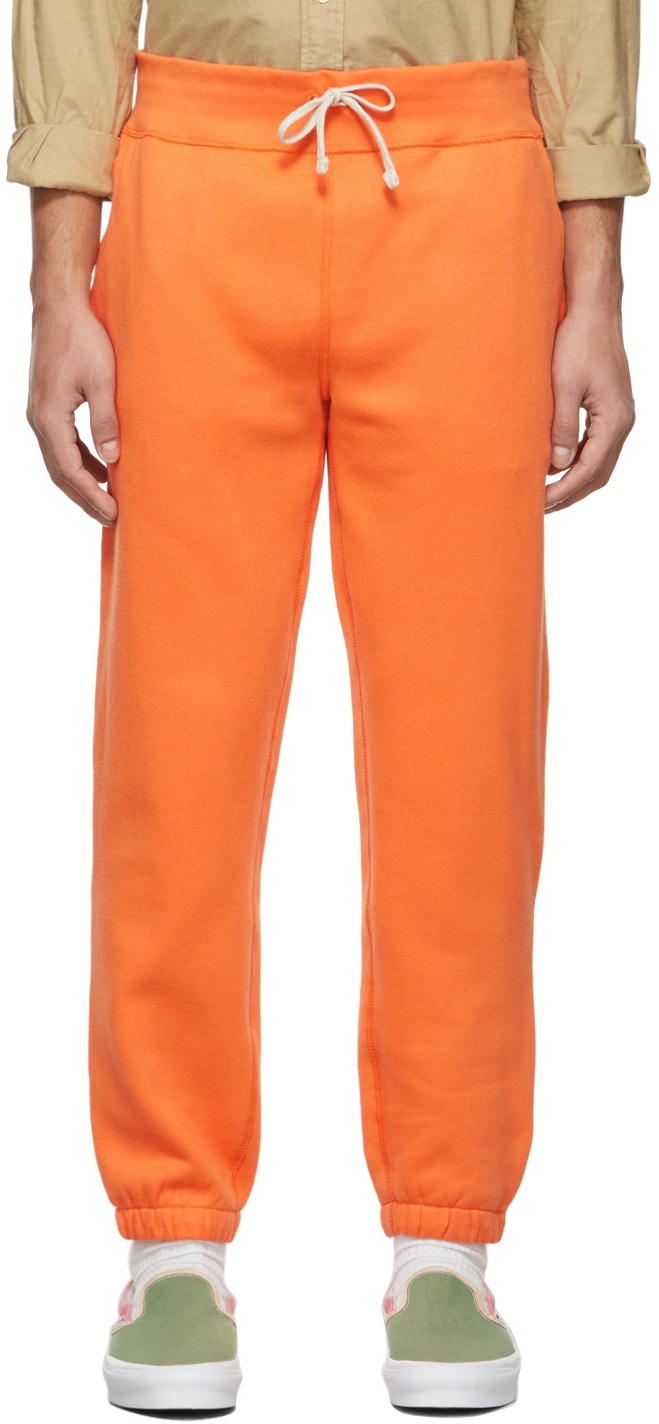 Polo Ralph Lauren Orange Fleece Sweatpants Polo Ralph Lauren