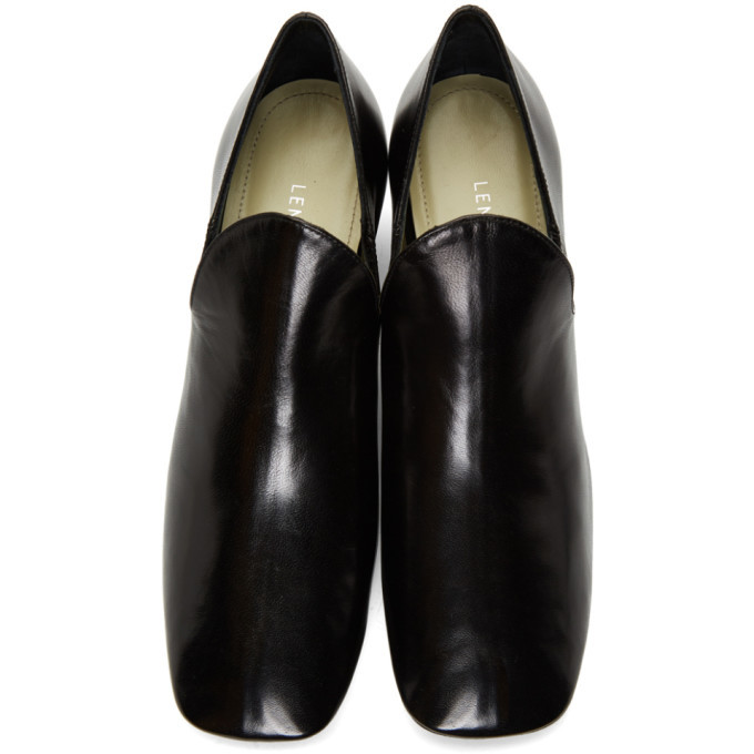 Lemaire Black Soft Heeled Loafers Lemaire