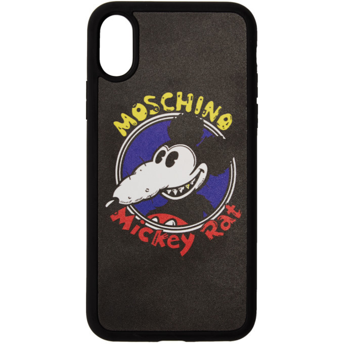 Moschino Black Chinese New Year Mickey Rat Iphone Xs X Case Moschino