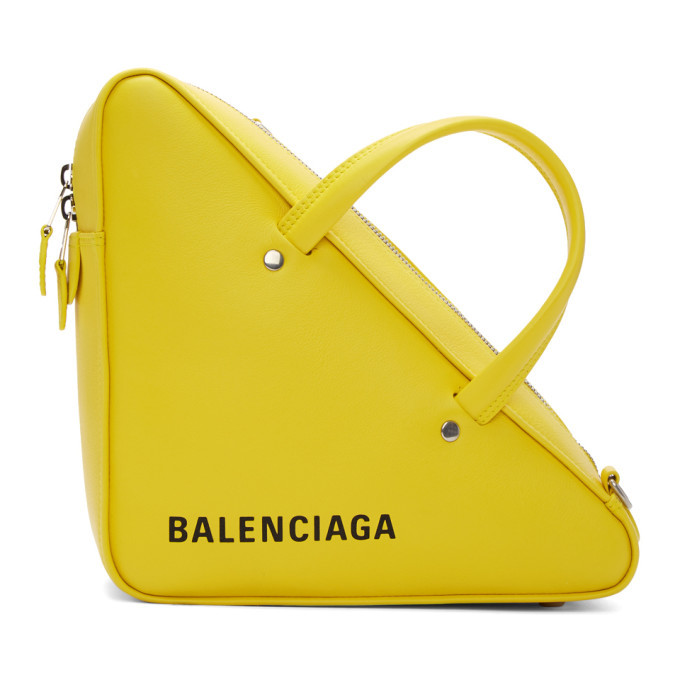 balenciaga yellow triangle bag price