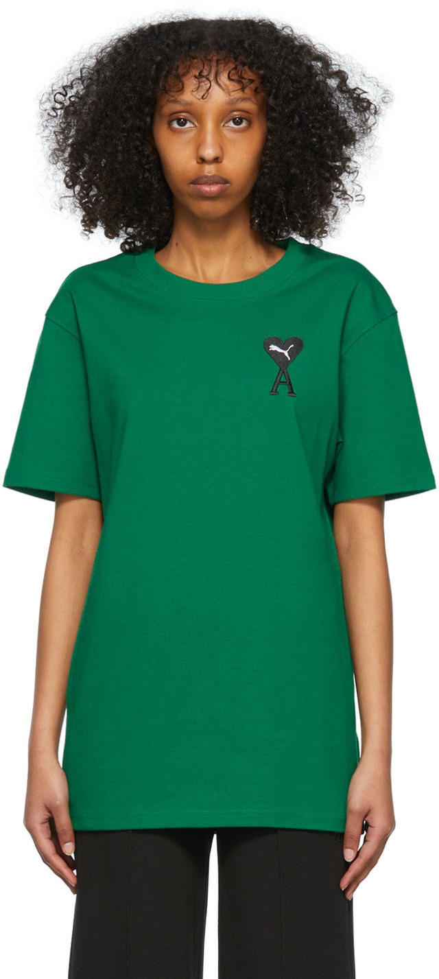 Photo: AMI Alexandre Mattiussi Green Puma Edition Cotton T-Shirt