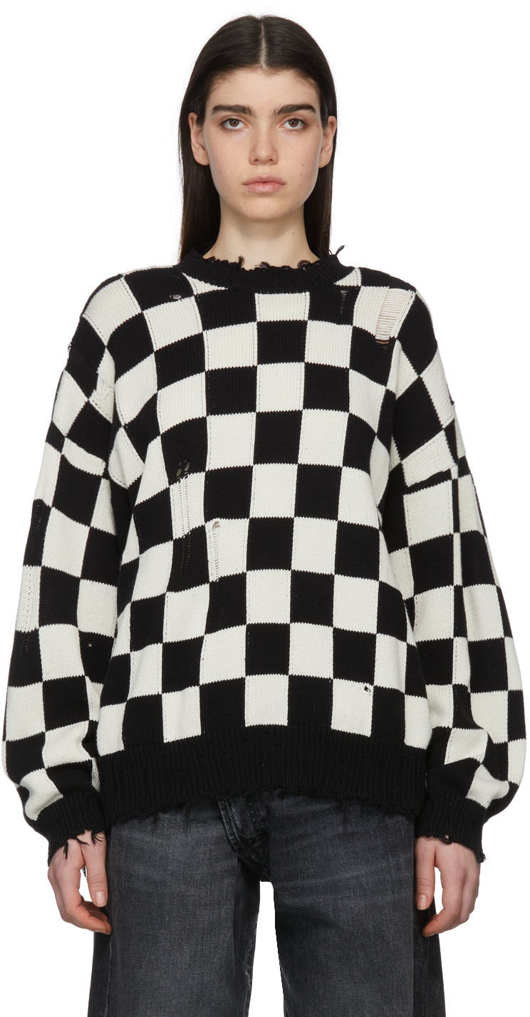 R13 Black & White Oversized Sweater R13