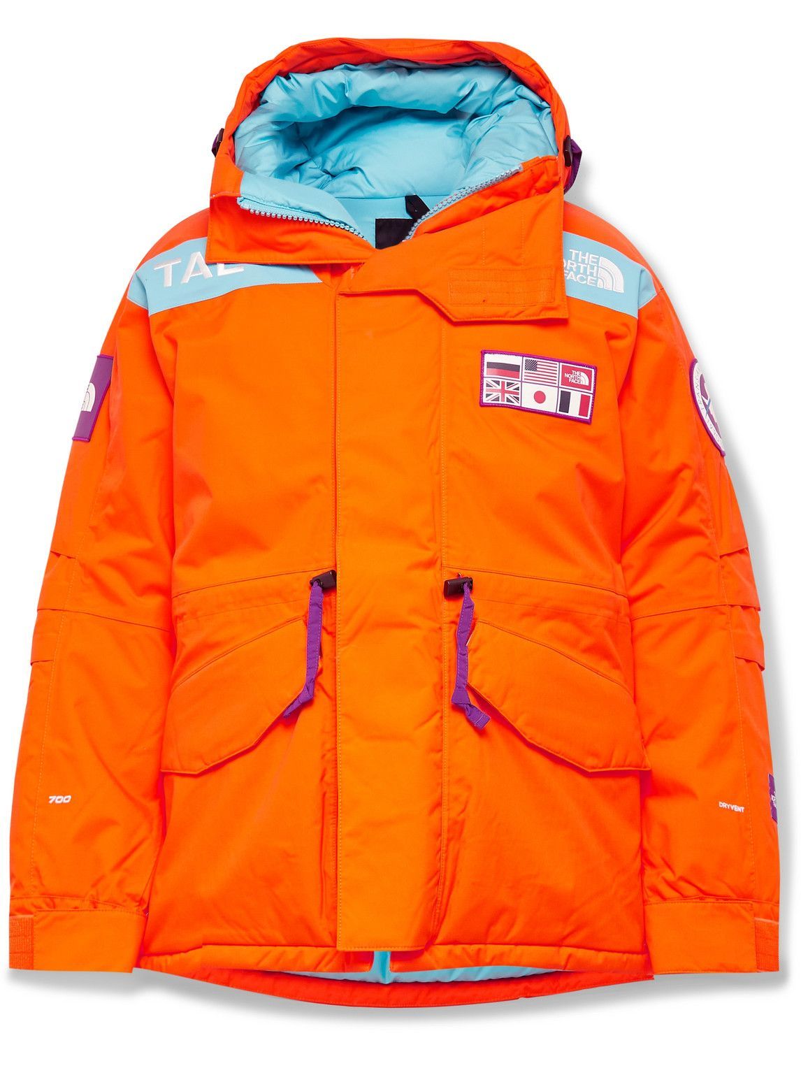 Photo: The North Face - Trans-Antarctica Expedition DryVent Hooded Down Parka - Orange