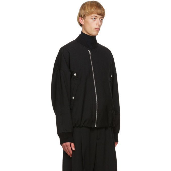 Jil Sander Black Wool Bomber Jil Sander