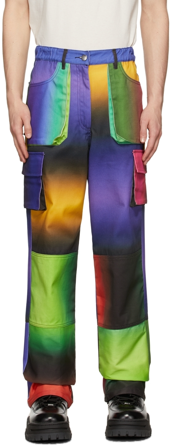 AGR Multicolor Gradient Twill Cargo Pants AGR