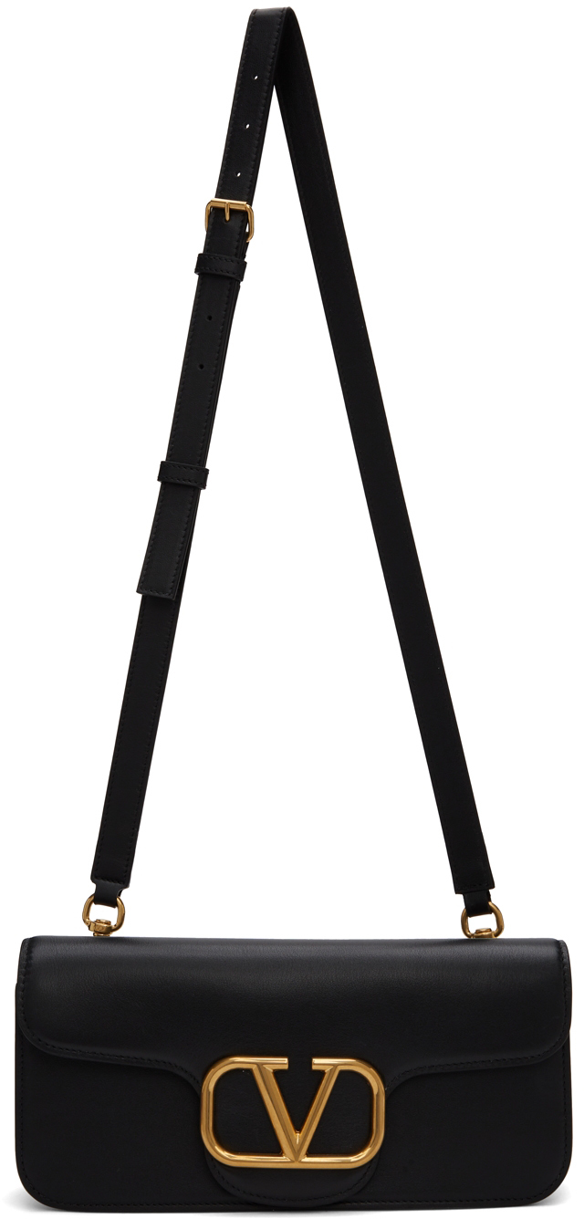 Valentino Garavani Black Leather Messenger Bag Valentino Garavani