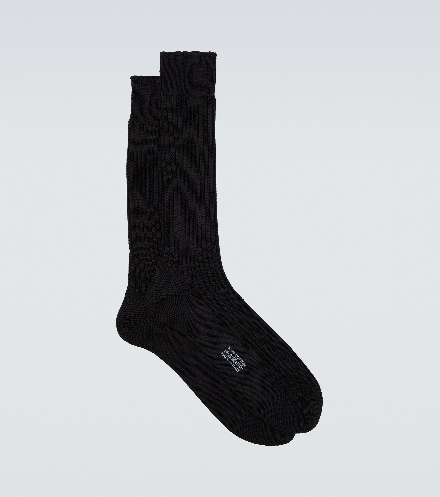 TOM FORD - Silk and Cotton-Blend Socks - Black TOM FORD