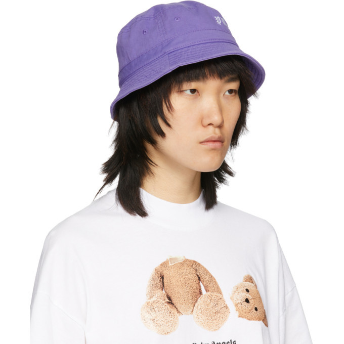 Palm Angels Purple Classic Logo Bucket 