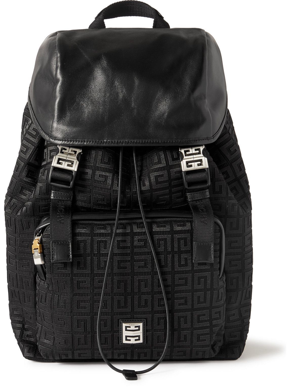 Givenchy - Logo-Embellished Leather-Trimmed Logo-Jacquard Backpack Givenchy