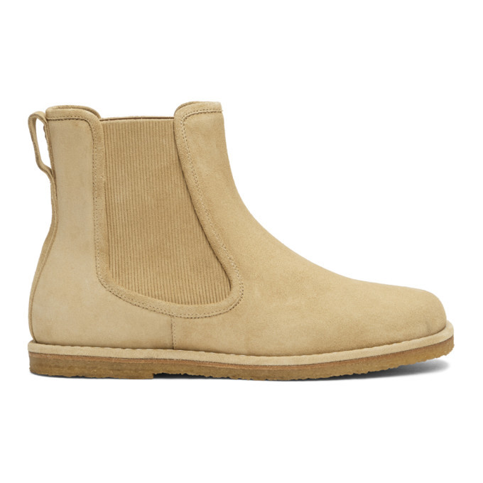 Loewe Beige Suede Chelsea Boots Loewe