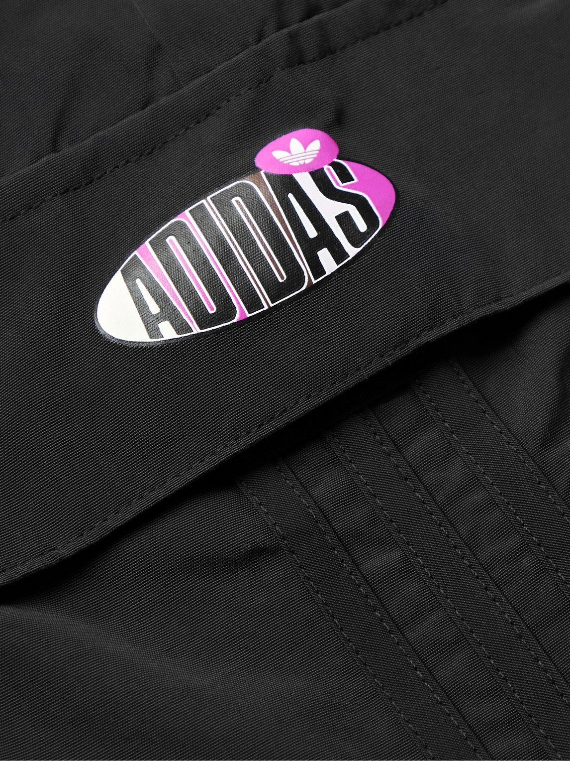 adidas Originals - Area 33 Tapered Logo-Print Nylon Cargo Trousers - Black adidas Originals