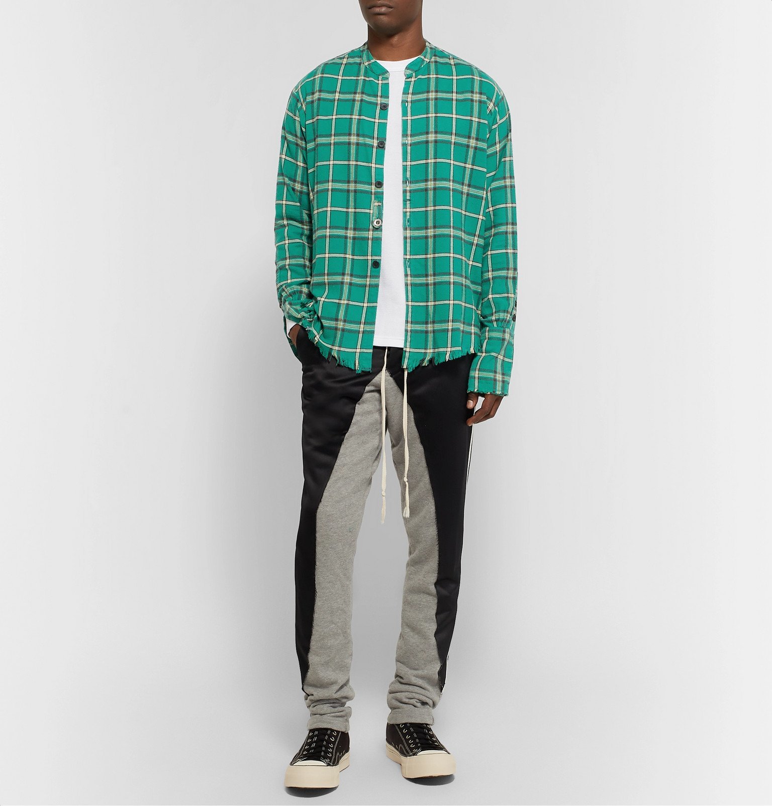 Greg Lauren - Grandad-Collar Distressed 