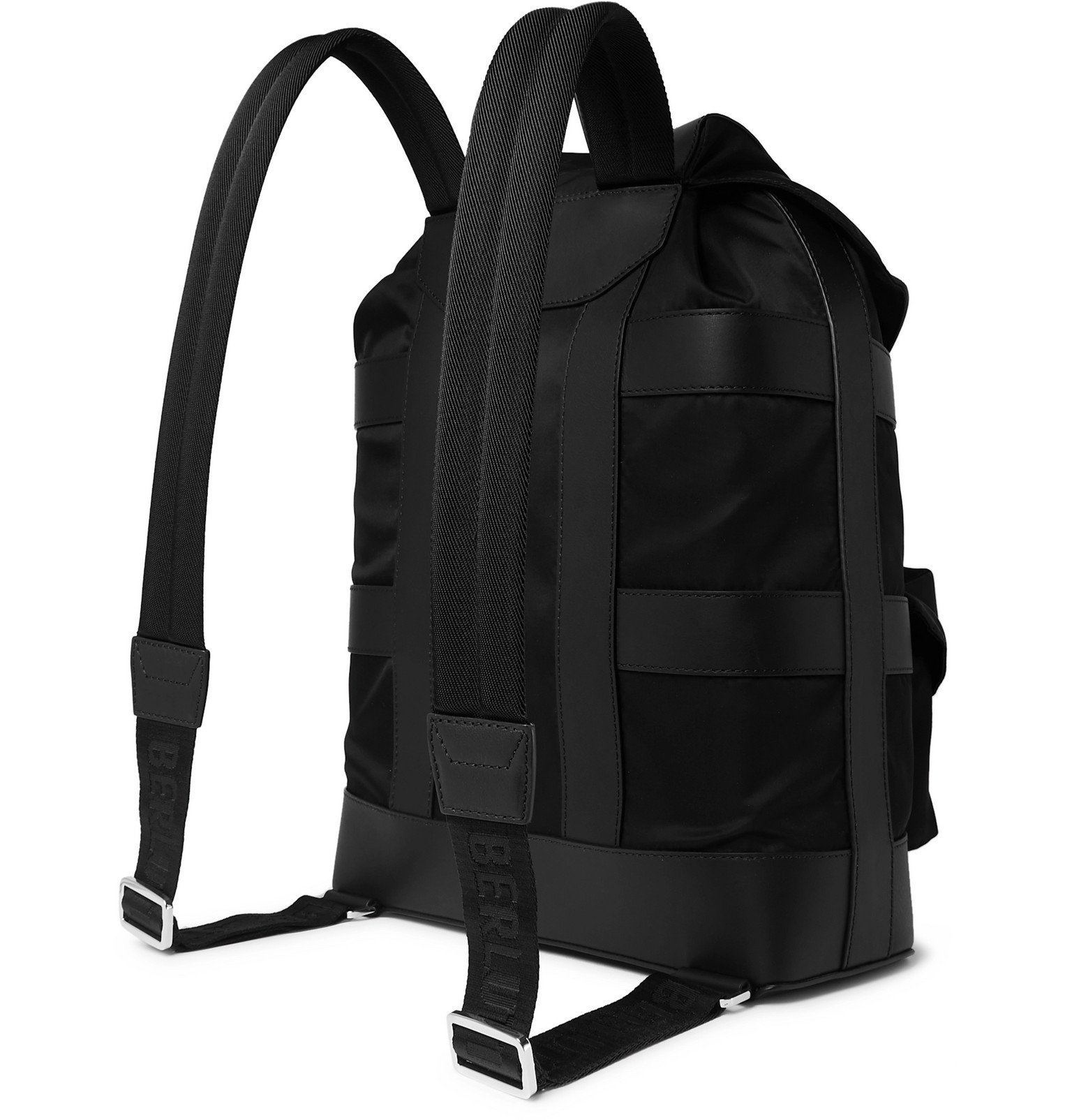 Berluti - Leather-Trimmed Nylon Backpack - Black Berluti