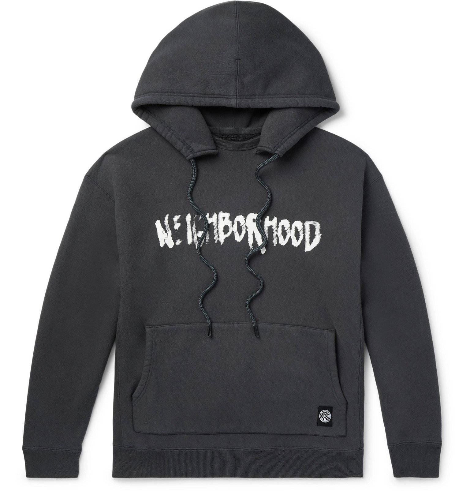 Neighborhood - Logo-Print Loopback Cotton-Jersey Hoodie - Gray Neighborhood